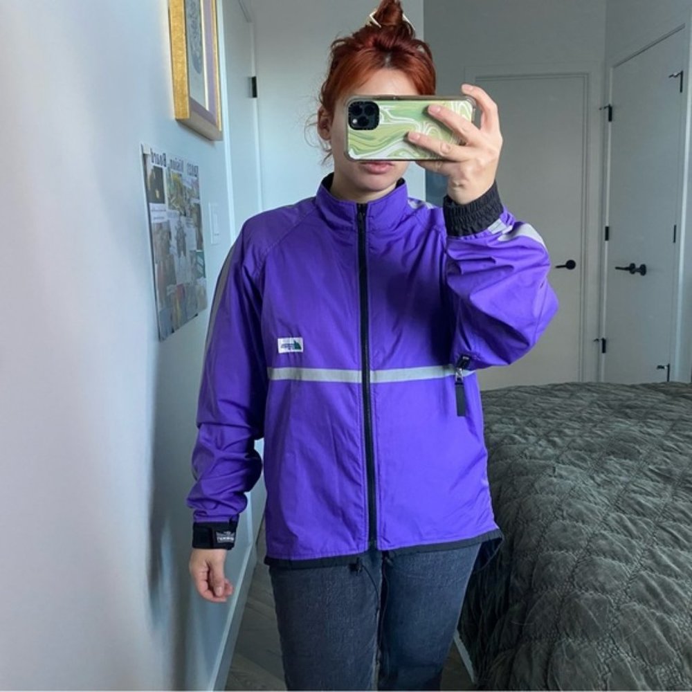 COPY - MEC Vintage 1990s Reflective Cycling Rain Jacket
